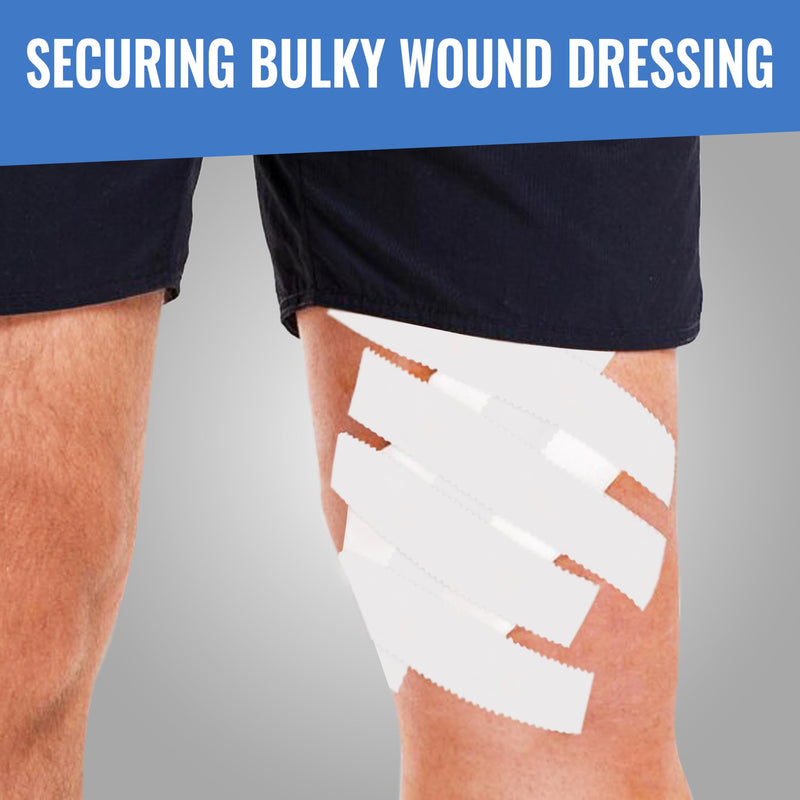 [Australia - AusPower] - Silk Like Medical Tape - Durable Cloth Medical Tape - 1 in x 10yd, 12 Rolls - Surgical Tape Woven for Strongly Holding Large Dressings, Securing Splints, and Ideal for Long-Term Care 3 Rolls 