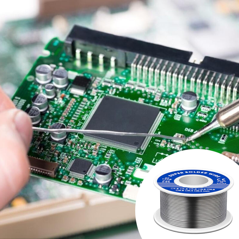 Solder with Flux, Soldering Wire 1 mm 100 g Lead-free Solder with Rosin Core, Low Temperature Soldering Wire Soldering Wire Soldering Wire Soldering for Electronic Electric Soldering DIY and Repair