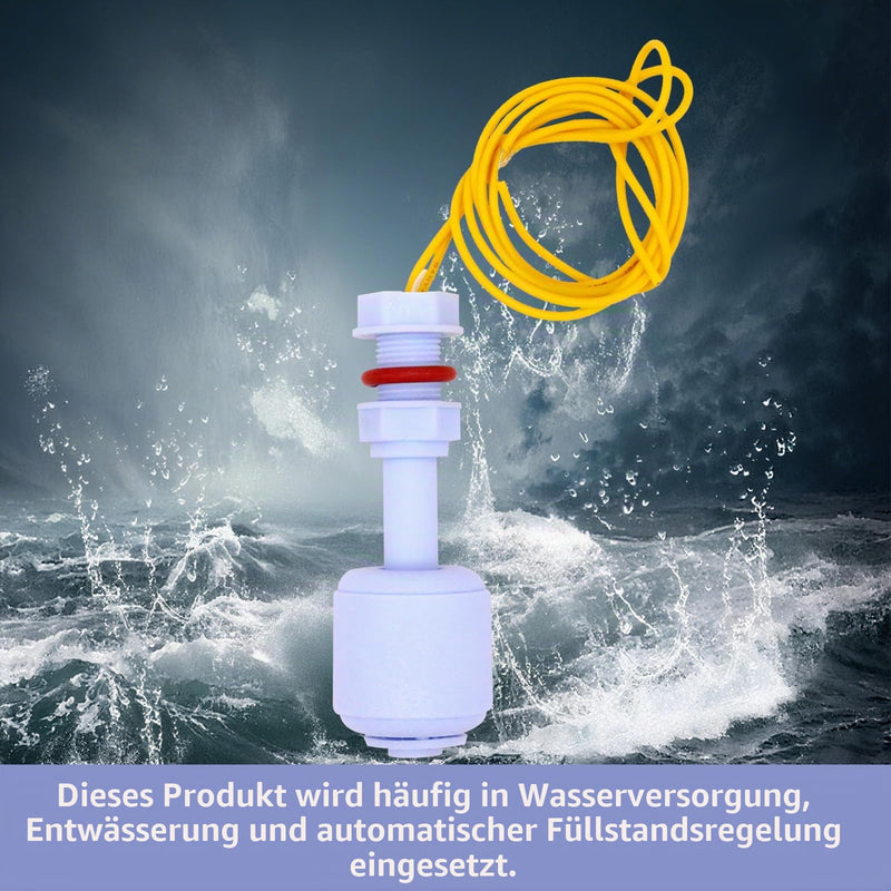 Vertical Float Switch, Water Level Sensor, Float Pump, Float Switch, Liquid Tester for Hydroponics, Gardening, Pool, 2 Pack