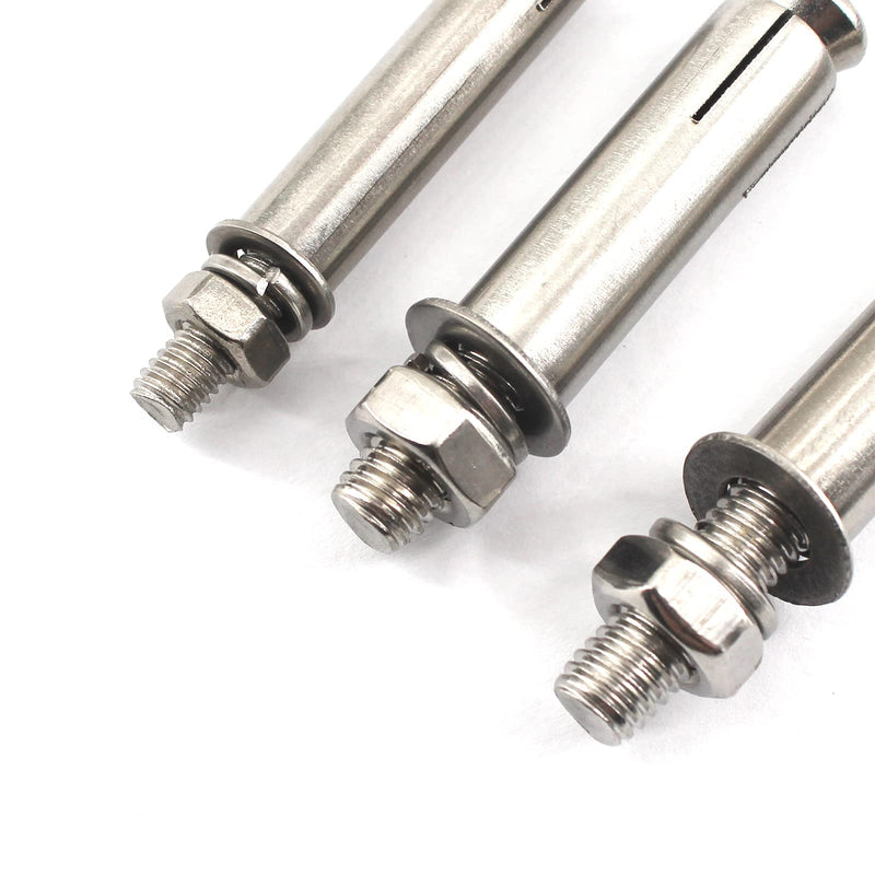 [Australia - AusPower] - 6 Pcs M10x110 304 Stainless Steel External Expansion Bolts Screw Sleeve Anchor Bolt 