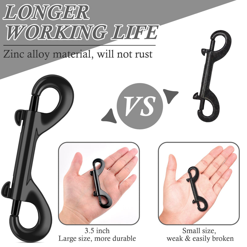 [Australia - AusPower] - ERKOON 3.5 inch Double Ended Bolt Snaps Hooks 110lbs Load Capacity Zinc Alloy Double Sided Clips Heavy Duty Trigger Snap for Dogs Leashes/Water Bucket/Horse Feed/Hammocks (4 Pack) 4 Pack 