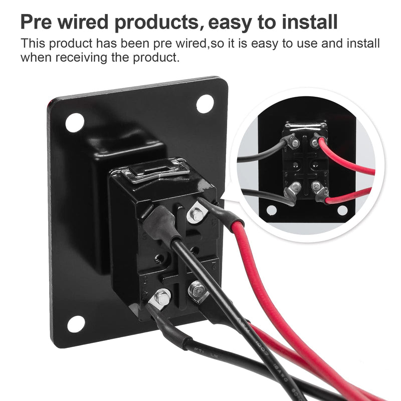 [Australia - AusPower] - Button Switch Rocker Switch Toggle Switch Four Pin Two Position ON/Off Prewired Power Transfer Switch with Mounting Plate,Waterproof Cap. On-Off 