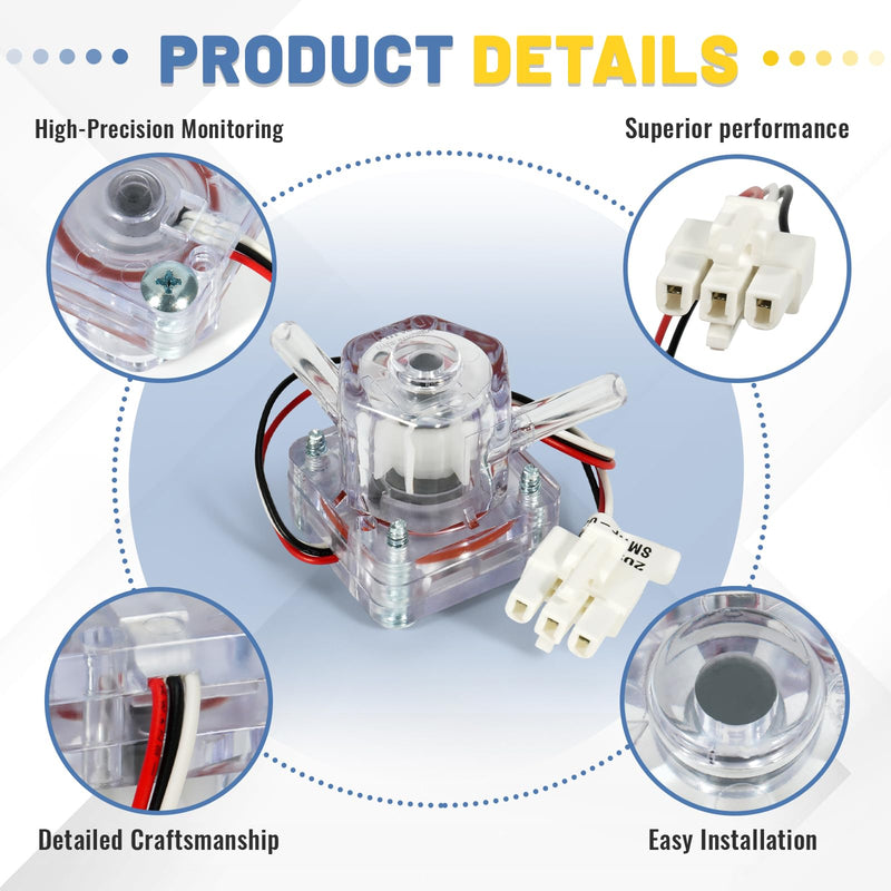 [Australia - AusPower] - SMWF-0420A Hall Flow Sensor, Miniature Flowmeter Compatible with Water Purifier Refrigerator Ice Maker Negative Ion and Coffee Machine Water dispensers#Replace SMWF0420A Micro Water Flow Sensor 