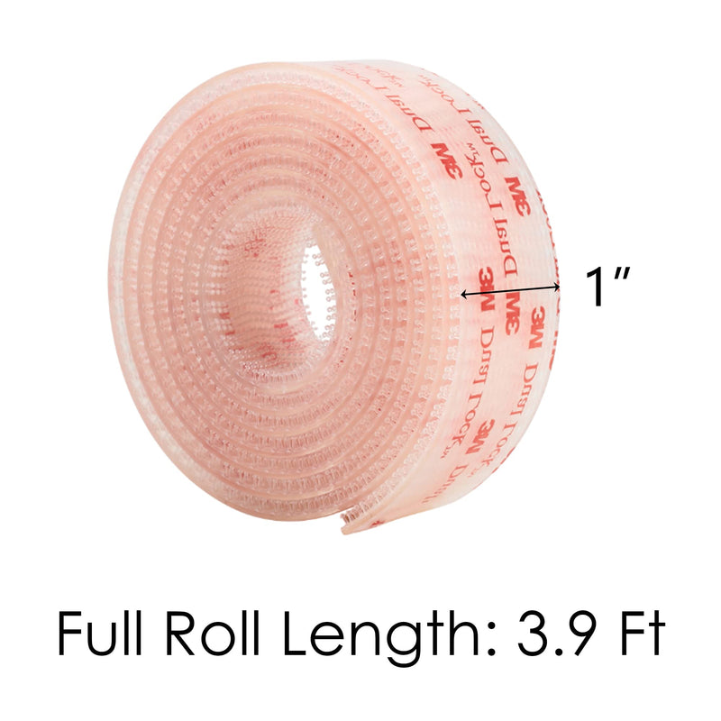 [Australia - AusPower] - 3M Dual Lock SJ3560 1"×4ft Clear 1 Pack Reclosable Fastener Mounting Tape Interlocking Mushroom Shaped Strong Adhesive Hook Lock Sticky Tape for Indoor and Outdoor(DC2512) Small Pack 