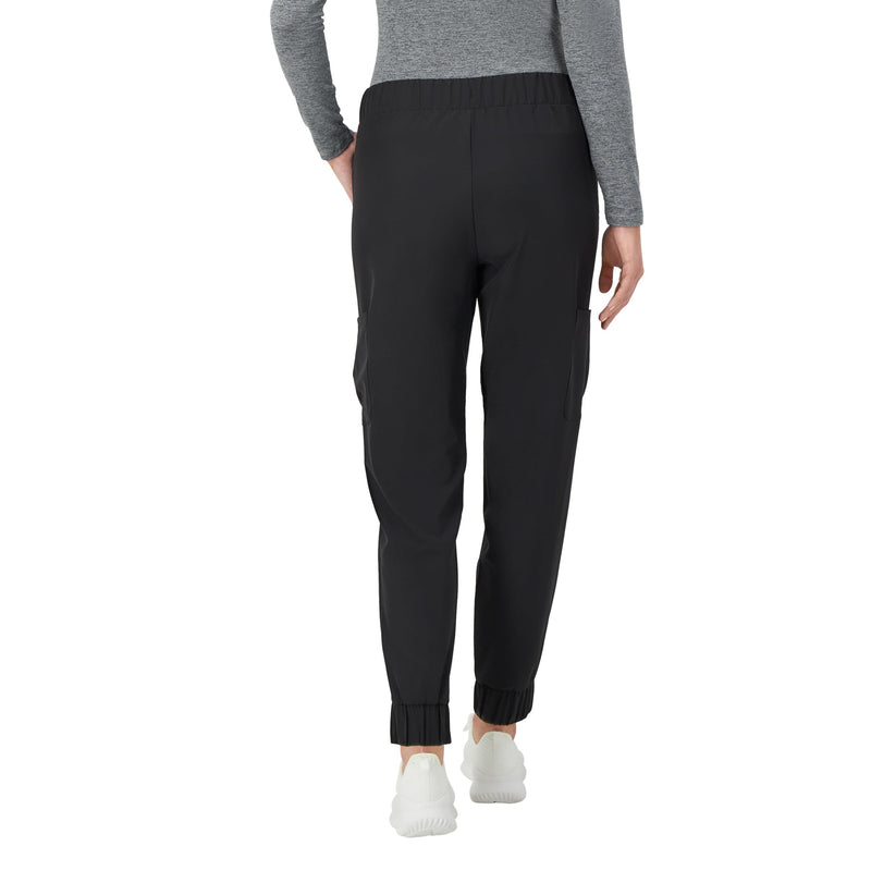 [Australia - AusPower] - Hanes Women's Scrubs Cargo Joggers, Healthcare Scrub Joggers for Women, Moisture Wicking Large New Ebony 
