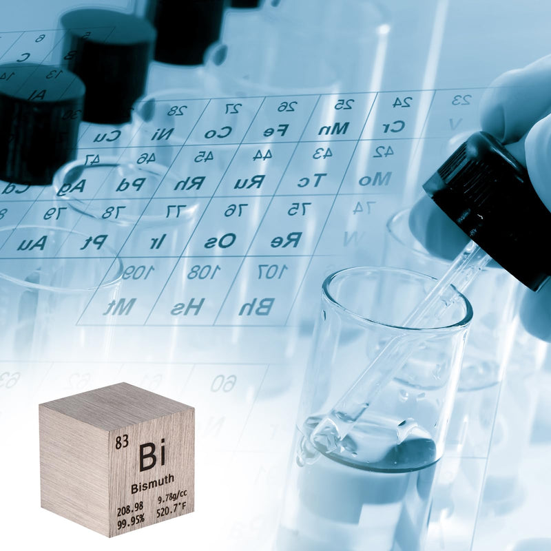 [Australia - AusPower] - PATIKIL 1 Inch Bismuth Cube Metal Element High Density Block Pure Periodic Magnesium Block for Element Collections Teacher Lab Scientific Experiment, 25.4 mm 
