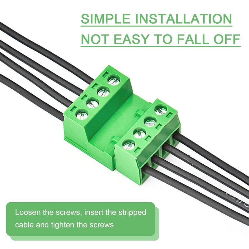 [Australia - AusPower] - 25Set 5.08mm Pitch Screw Terminal Block Connector Pluggable (2Pin 3Pin 4Pin 5Pin), for Phoenix Plug for 28-12AWG Cable 