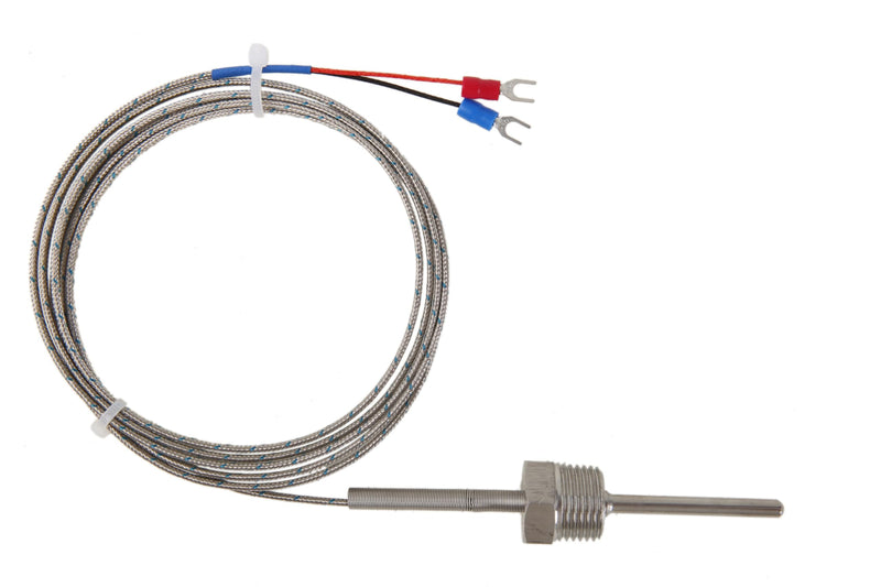 [Australia - AusPower] - K Type Thermocouple - Temperature Sensor Probe for PID Temperature Controller Two Wire Stainless Steel NPT3/4" BSPT 1/2" inch Pipe Thread 0~500℃ with 2m Shield Wire 1/2 K Type 