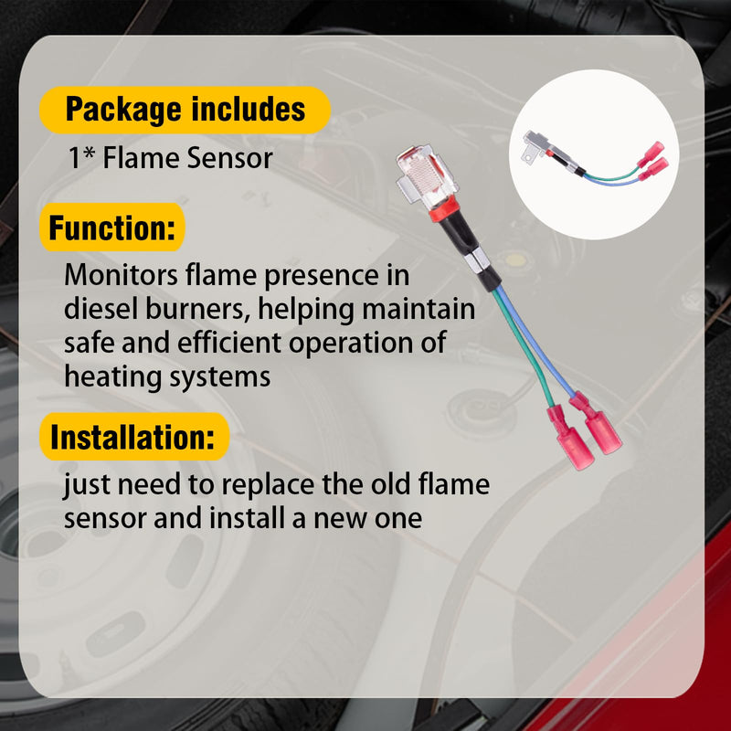 [Australia - AusPower] - WPX-638-78A Flame Sensor 1.0 12V Compatible with Aqua-HOT Hydro-HOT WEBASTO Burner Heads Replace# WPX63878A WPX-638-78A 