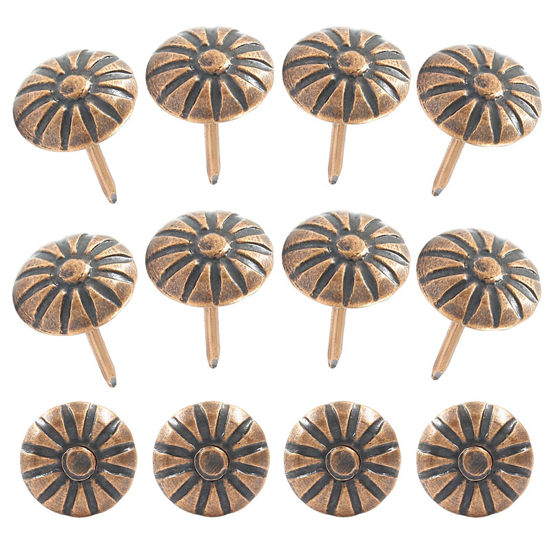[Australia - AusPower] - 100PCS Red Bronze Upholstery Decorative Tacks, Antique Furniture DIY Nails Upholstery Daisy Stud for Sofa, Door and Craft (11 * 16MM) 100PCS 