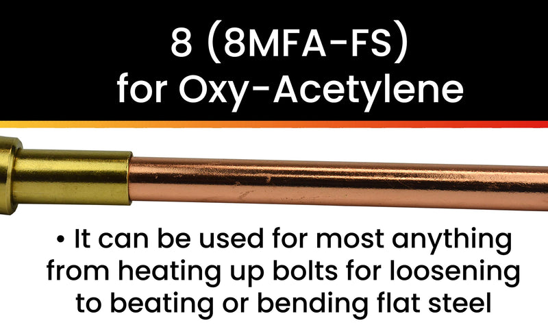 Hot Max 24089 Heavy Duty Victor Style Gas Heating Tip/Nozzle for Oxy-Acetylene, #8 (8MFA-FS) #8 (8MFA-FS)