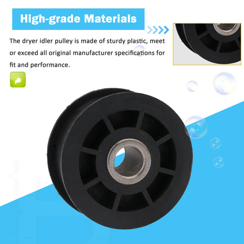 [Australia - AusPower] - 40045001 Washing Machine Idler Pulley Wheel & 27001007 Washer Drive Belt Replacement for Amana, Replace 37820 38225 