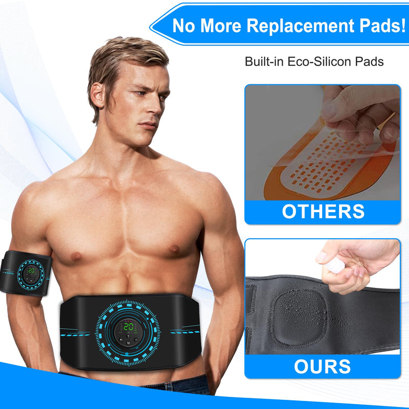 [Australia - AusPower] - ABS Stimulator Muscle Toner, AB Machine for Abdomen/Arm/Leg, Muscle Stimulator for Muscle Growth, Ab Toning Belt Muscle Stimulator for Men and Women 3 Pack Set-3 