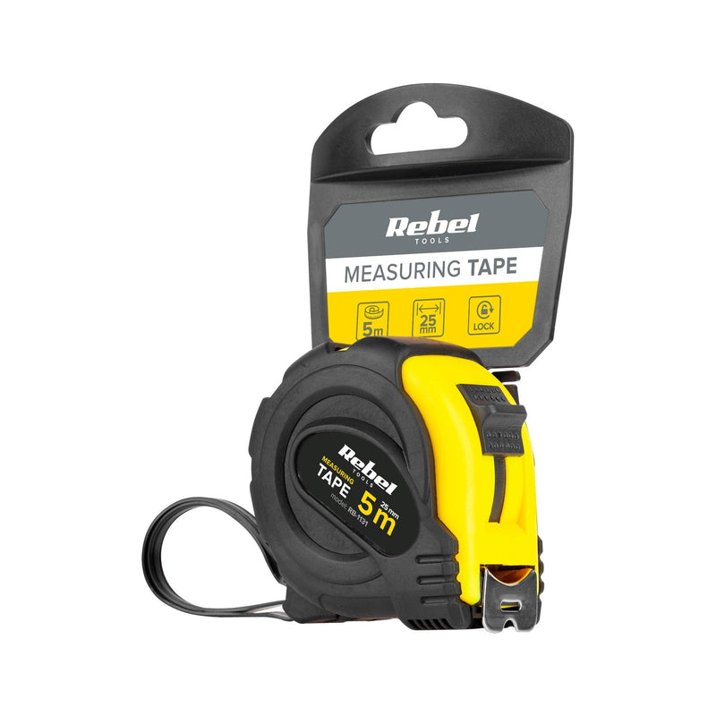 Professional Heavy Duty Tape Measure with Reel System 5m Width 25mm