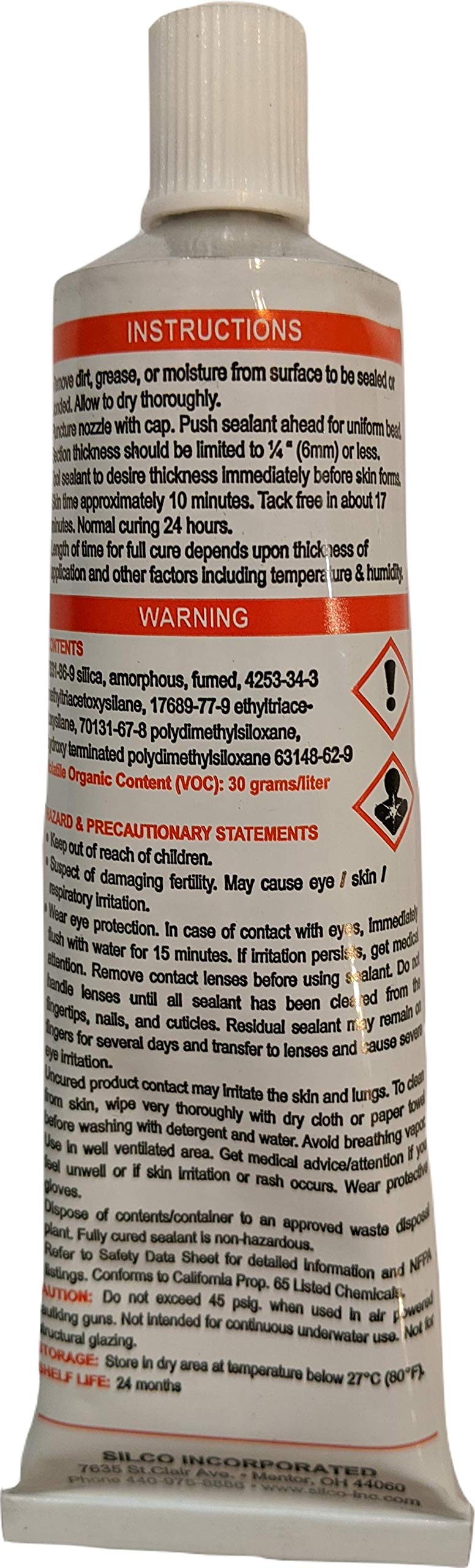 [Australia - AusPower] - Sil-Bond RTV 6500 High Temperature Industrial Construction Grade Silicone - Red (2.8oz) 