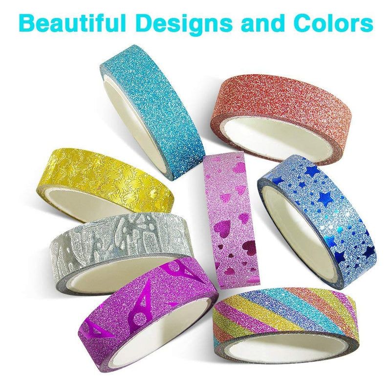 Phantomon Washi Tape Craft Tape Set 30 Roll Wide Decorative Tape for Art, DIY Decor, Scrapbook, Glitter Washi Masking Tape