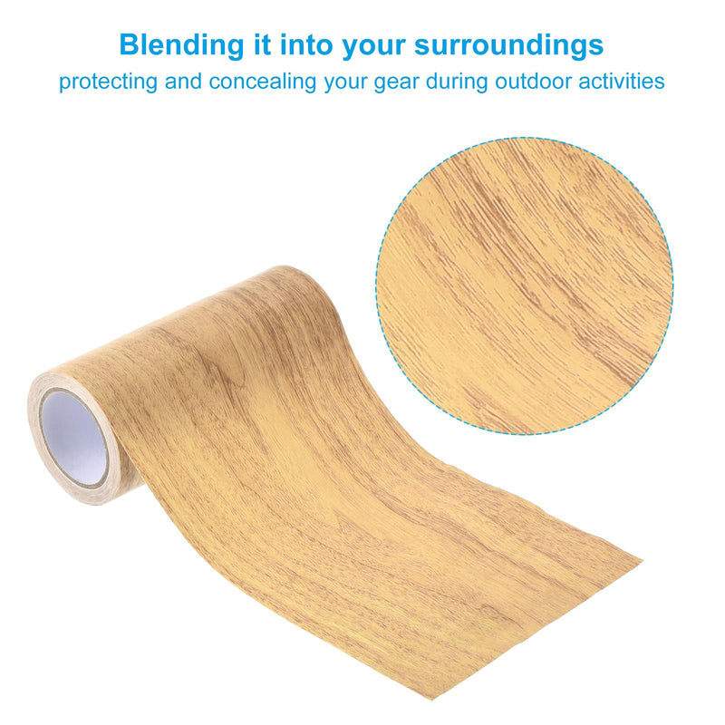 PATIKIL Wood Grain Repair Tape 4.7" X15', Self Adhesive Realistic Textured Repair Tape Patch for Floor Door Table Cabinets Desk, Natural Oak