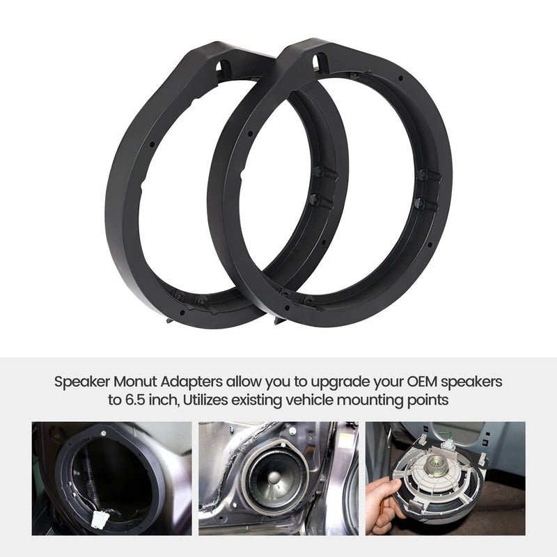 [Australia - AusPower] - RED WOLF Front Rear Door Speaker Adapter + Wiring Harness for 2008-2013 Honda Civic Accord CRV, Acura 2005-2019 Aftermarket 6.5"- 6.75" Speaker Spacer Rings Adaptor Mount 1 Pair 