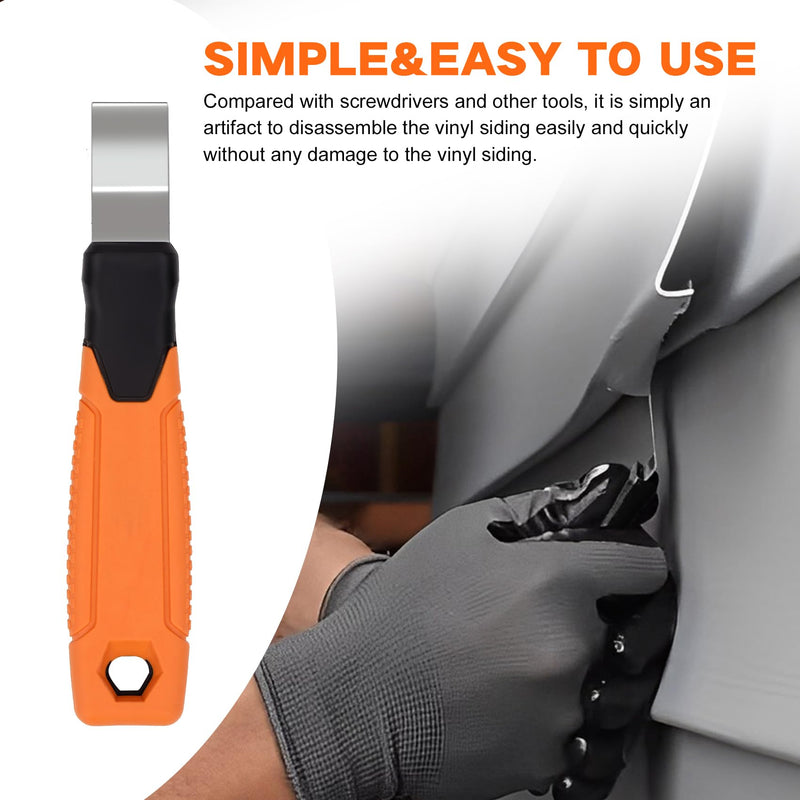 [Australia - AusPower] - Vinyl Siding Removal Tool with Extra Long Handle- Steel Blade Vinyl Non-Slip Grip Handle for Installation and Removal Tool Avoid Damaging Vinyl Siding Tool (1) 1 