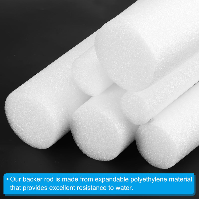 [Australia - AusPower] - PATIKIL 2 Inch x 3.3 Feet Backer Rod for Gaps and Joints, Foam Rope Caulk Crack Joint Filler Roll Seal Weather Strip for Home Construction Car, White 1 