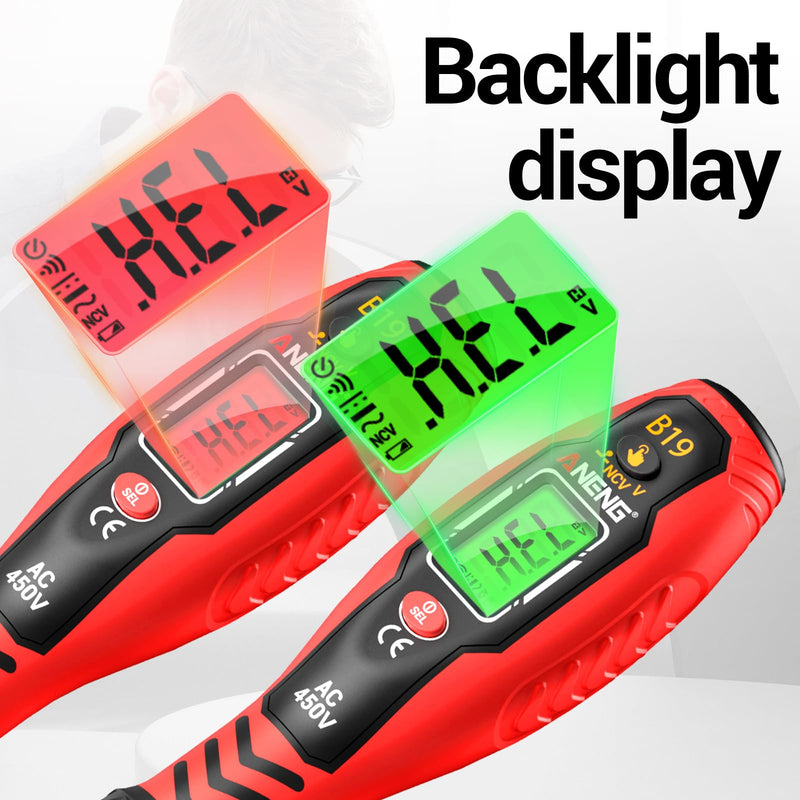 [Australia - AusPower] - Multimeter with Voltage Tester Screwdriver Measures Non Contact Voltage Detector,Current,Resistance,Continuity,Diodes,Dual Range AC 11V/30V-1000V,Live/Null Wire Electric Tester with LCD Display 