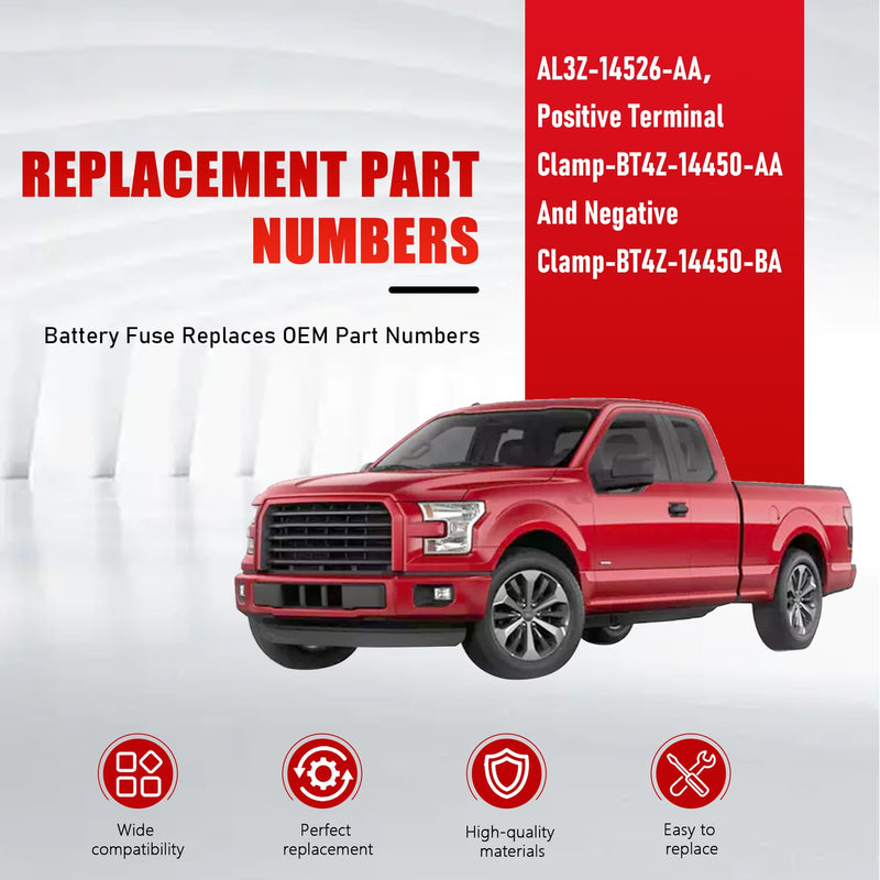 [Australia - AusPower] - AL3Z-14526-AA BT4Z-14450-AA BT4Z-14450-BA Battery Terminal Clamp and Battery Fuse Terminal Fit for Ford F-150 2011 2012 2013 2014 