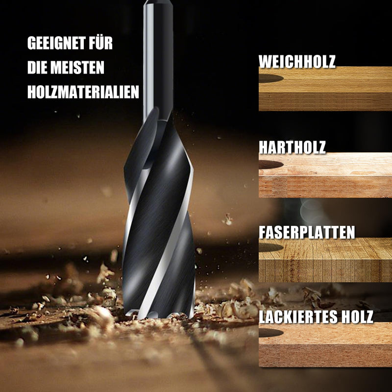 [Australia - AusPower] - 12 x 600 mm Wood Auger Drill Bit for Softwood, Hardwood with Centre Point and E 9.5 Shank 12x600mm 