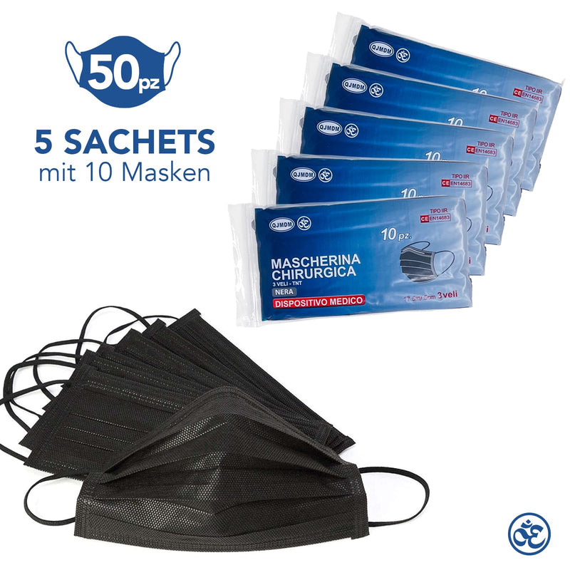 SS-Medical 100 Pieces Medical Type IIR Standard EN14683 Certified Mouth Mask Surgical Masks 3-Ply Mouth Guard Face Mask Disposable Mask BFE ≥ 98% Surgical Mask