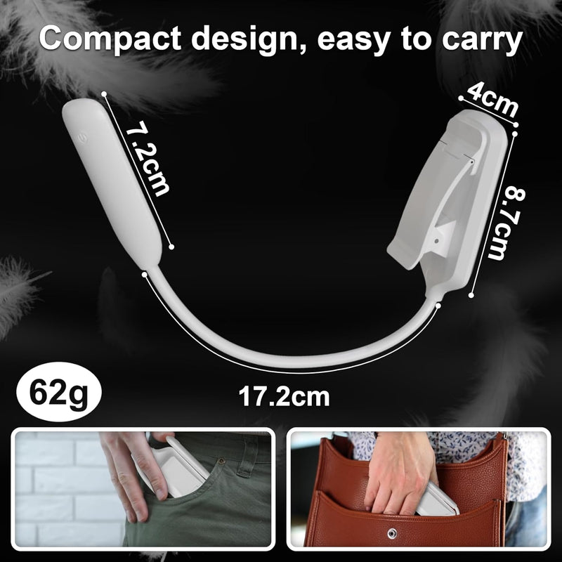 [Australia - AusPower] - LED Desk Lamp Eye-Caring Clamp Light Clamp Lamps Reading Lights with USB Port, 360°Flexible Gooseneck Bed Night Light by DWEPTU (Include AC Power Plug) 
