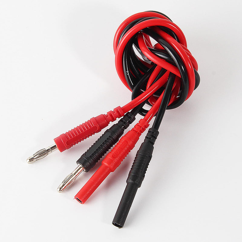 [Australia - AusPower] - UMLIFE 2PCS Multimeter Test Lead Extension Male to Female Connector 4mm Banana Plug to Jack Heavy Duty 14AWG Silicone Wires Meter Leads Probes 3.3 Ft 