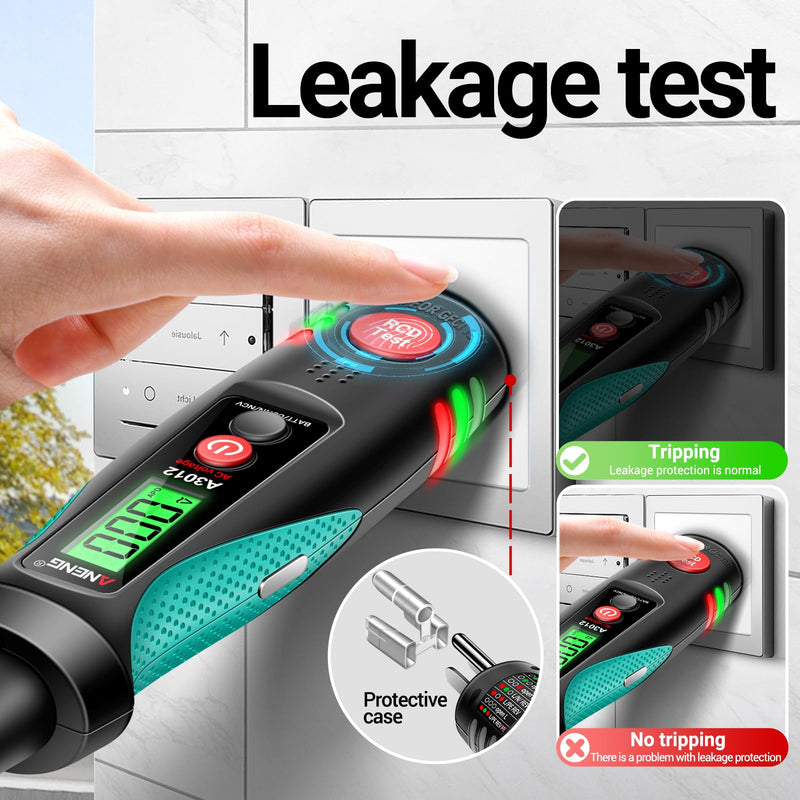 [Australia - AusPower] - ANENG Digital Multimeter Measures Voltage,Current,Resistance,Diodes Continuity with Non Contact Voltage Circuit Tester,Receptacle Detector,Power Socket Checker,Wall Plug Electrical Tools 