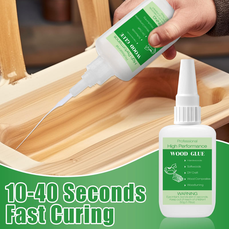 [Australia - AusPower] - 50g Wood Glue Clear- Heavy Duty Wood Glue for Furniture Woodworking, Strong Adhesive Waterproof Super Glue Gel for Wood Crafts 50g Wood Glue 