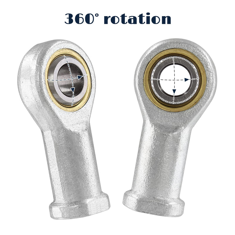 [Australia - AusPower] - 8mm Inside Dia Rod End Bearing Self Lubricating, M8 x 1.25 Female Thread Connector Joint, SI8T/K Rod End Ball Bearing, 4 PCS 