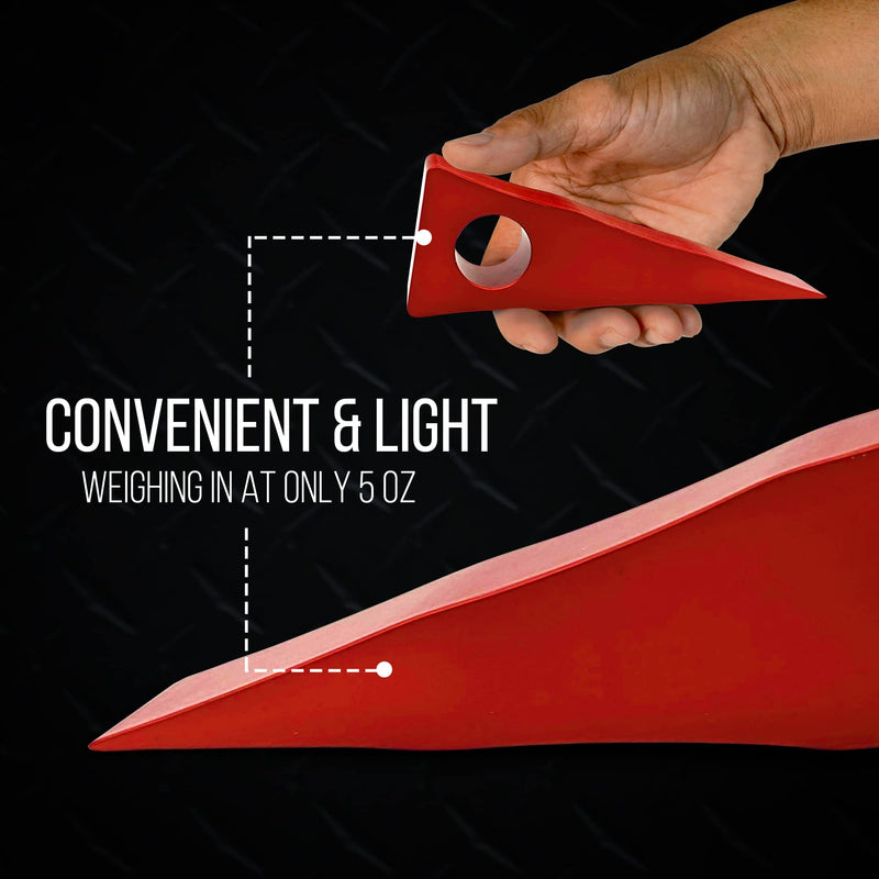 Motis Forcible Entry Wedges & Door Stoppers, Durable & Easy to Use Firefighter Tool. Aluminum Wedge to Pry Open Doors, Windows & More, Red