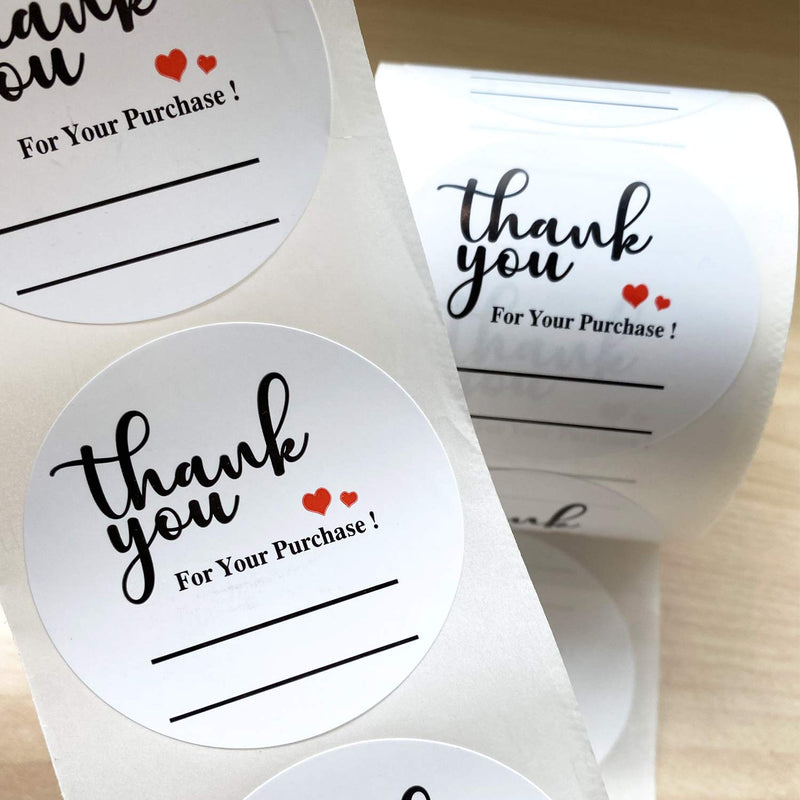 Thank You for Your Purchase Stickers,Thank You Labels with Lines,Writable Stickers for Business,Bakery,Cafe,Boutiques,2 Inch 500 Pcs Per Pack - NewNest Australia