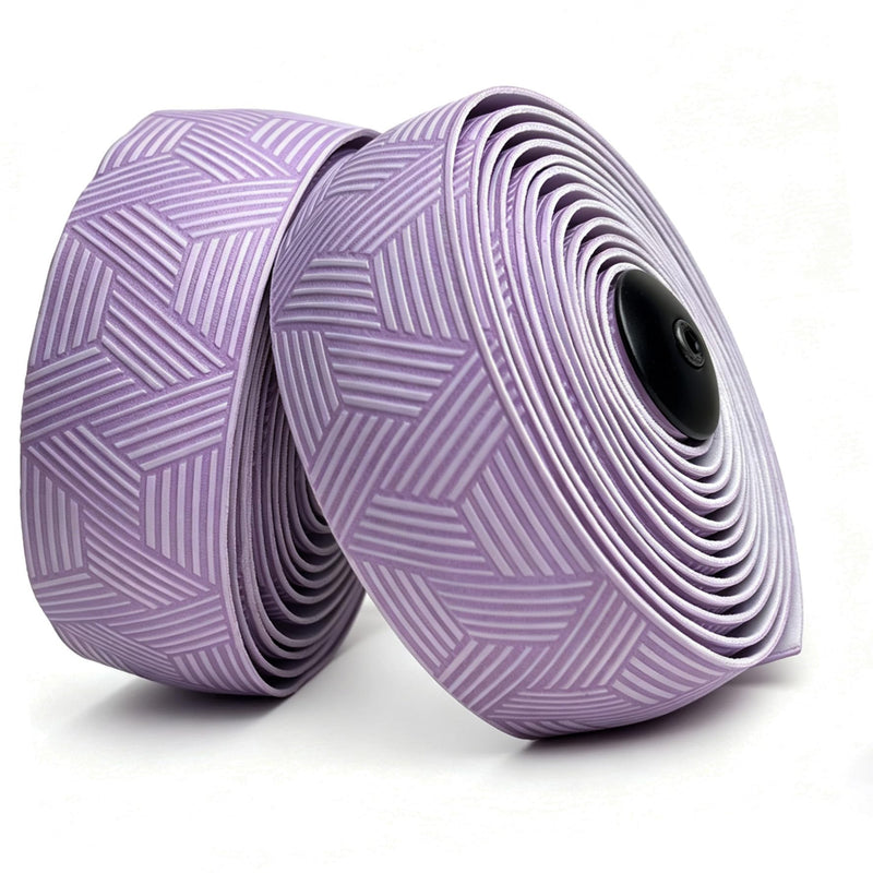 Bike Handlebar Tape, PU Anti-Slip and Wear-Resistant+EVA Shock-Absorbing and Comfortable Bar Tape for Road Bike, Gravel Bicycle Tape with End Plugs, 2 Roll Wrap Grips Tape (Light Purple) light purple