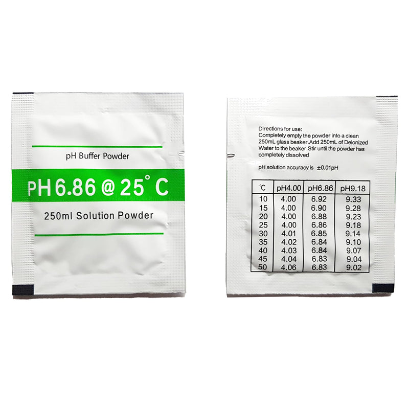 15 x Calibration Powder + PH Strip, pH Meter 4.00, 6.86, 9.18, Calibration for Accurate Results, 5 Sets of 3 Solutions