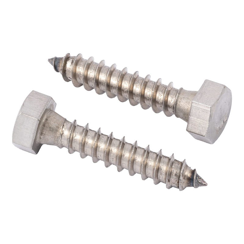 [Australia - AusPower] - 5/16 x 1-1/2 Stainless Lag Bolt (25-pack) 18-8 Stainless Steel, Heavy Duty Hex Wood Lag Screw, ASME B18.2.1 Commercial/Industrial Grade by Makers Bolt 5/16 x 1-1/2 (25 pack) 