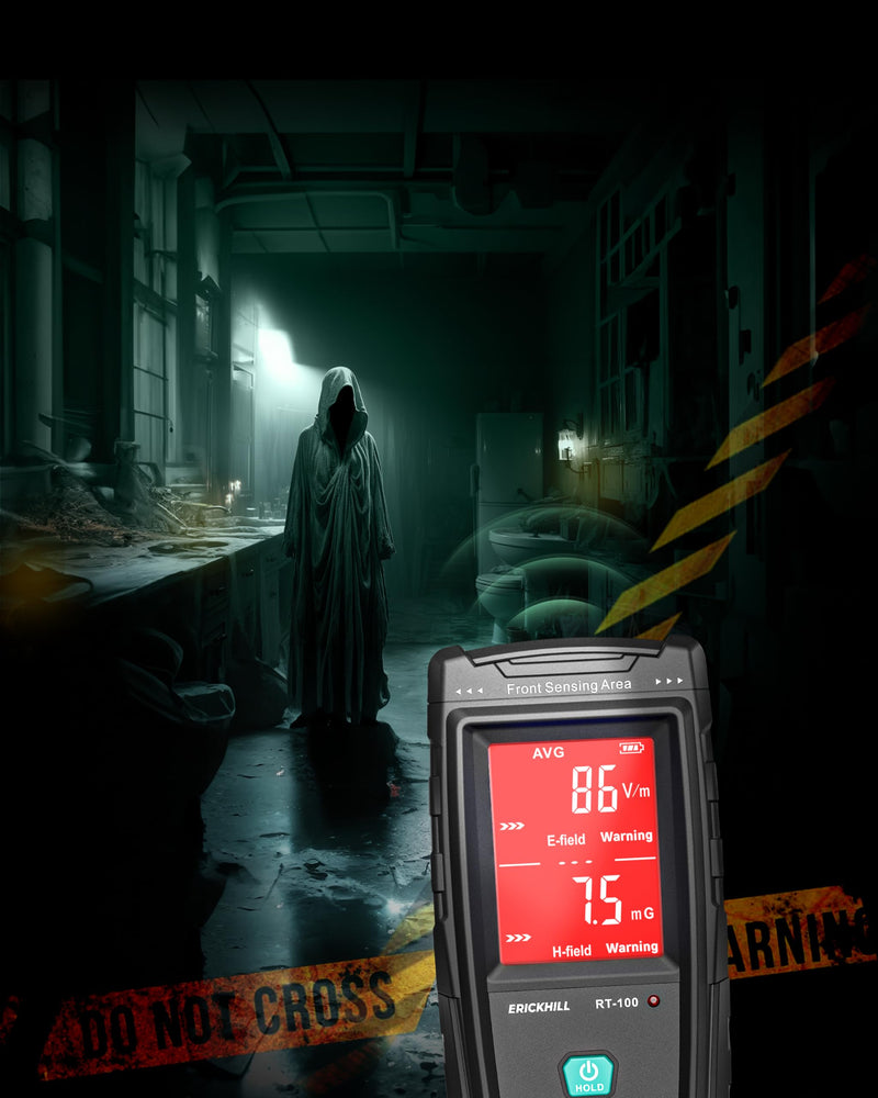 [Australia - AusPower] - ERICKHILL EMF Detector, Rechargeable Digital Electromagnetic Field Radiation Detector Hand-held Digital LCD EMF Meter Great Tester for Home EMF Inspections, Office, Ghost Hunting (RF Not Included) 