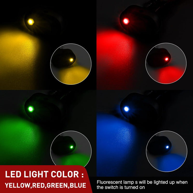 [Australia - AusPower] - Nilight 5PCS LED Lighted Rocker Switch 12V Illuminated ON Off Toggle Switch 30A 3Pin SPST Oval Shaped Switch 12mm Hole Red Yellow Blue Green for Car Truck RV Motorcycles Marine Boats, 2 Years Warranty 5Pcs Rocker Switch Mixed Color 
