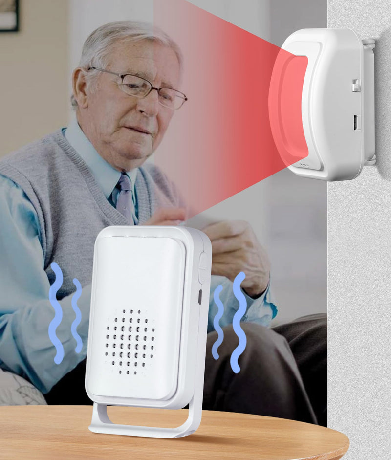 [Australia - AusPower] - Newly Upgraded 2025 Bed Alarm for Elderly Dementia Patients - Wireless Fall Detection & Motion Sensor Alert System for Seniors, Dementia & Alzheimer Patients (1 Sensor + 1 Receiver) 1 Motion Sensor + 1 Receiver 