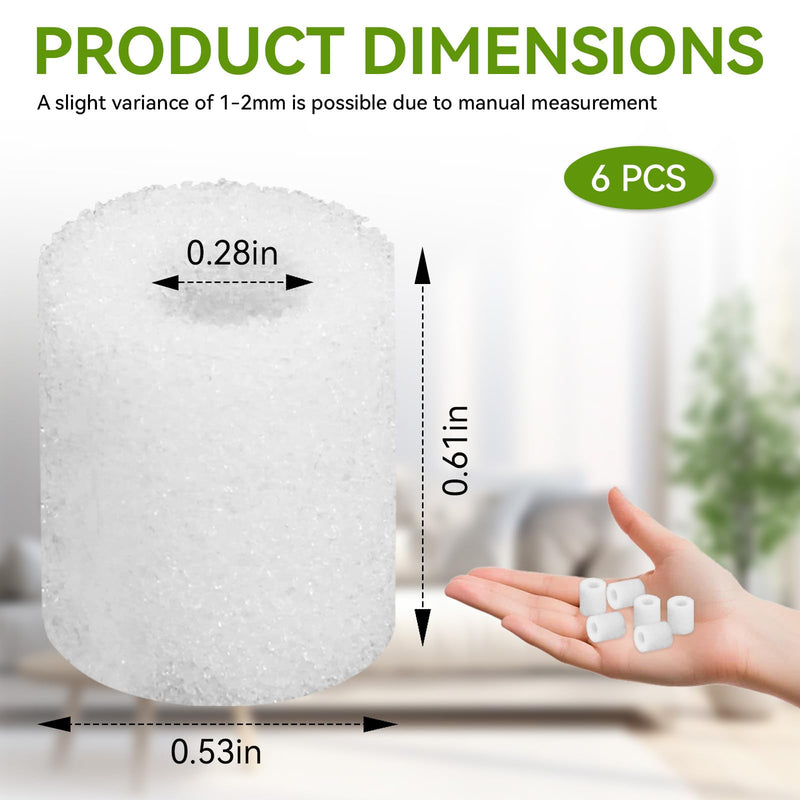 [Australia - AusPower] - Nebulizer Filter Replacement Air Filter Compatible with PARI Vios Nebulizer Compressors, Ultra II, Trek, and Trek S, Nebulizer Filters Replacement for Vios Nebulizer Parts, 6 Pieces 