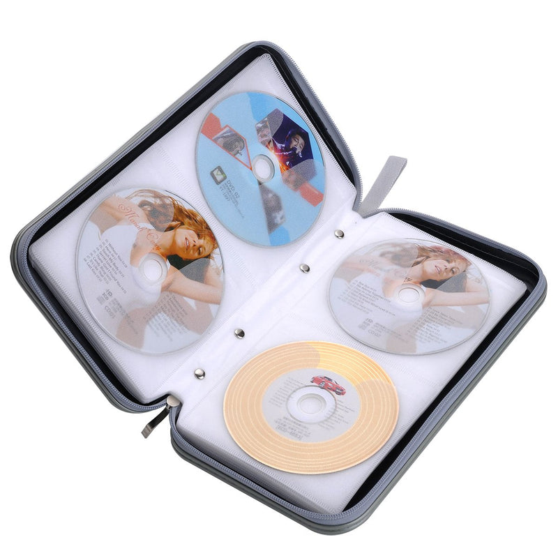 [Australia - AusPower] - 70 Capacity Heavy Duty CD DVD Blu-ray Media case Storage Holder Organizer Wallet (Black) Black 