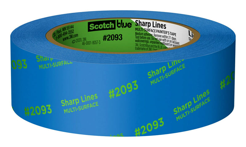 ScotchBlue Sharp Lines Multi-Surface Painter's Tape, 1.41 inches x 60 Yards, 2093, 1 Roll
