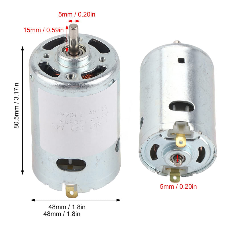 DC12-24V 280W High Speed DC Motor with Aluminum Alloy Ball Bearing Quiet Motor for Power Tools DIY