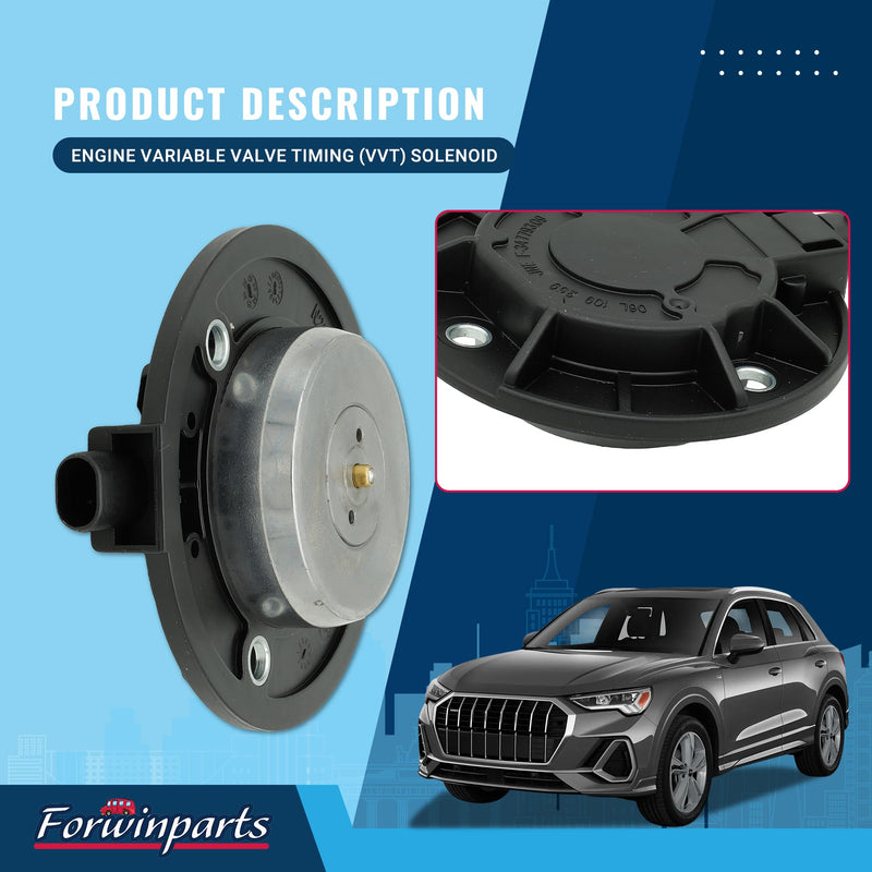 Forwinparts 06L109259A Engine Variable Valve Timing VVT Solenoid for Audi A3 A4 A5 A6 TT Quattro allroad Sportback S3 Q3 Q5 Q7 VW Golf Passat Jetta CC Tiguan Eos Atlas GTI 1.8L 2.0L 06L109259D 916-963 Camshaft Adjuster Magnet