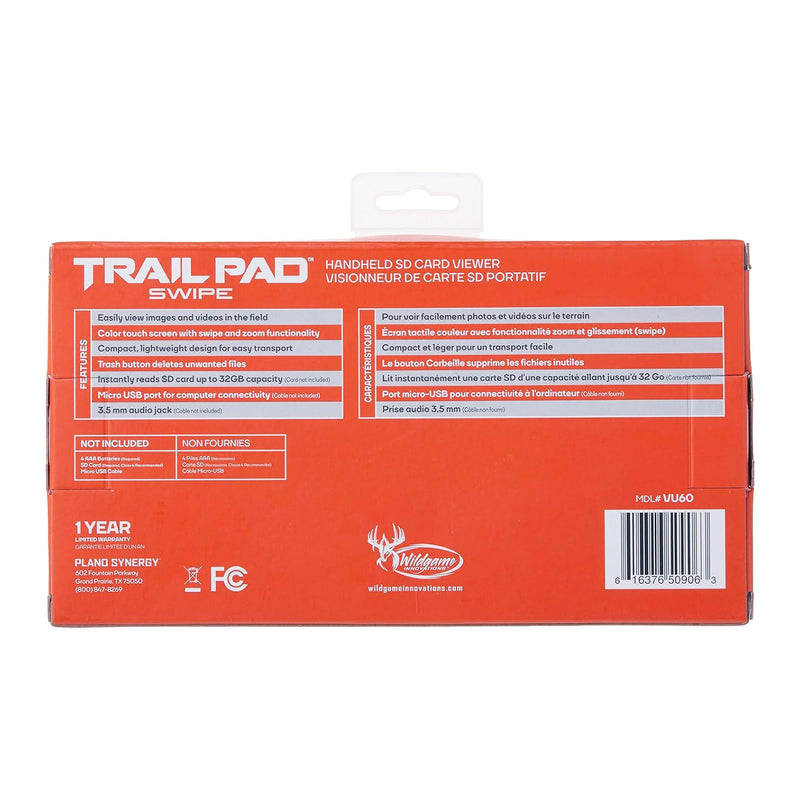 [Australia - AusPower] - WILDGAME INNOVATIONS Trail Pad Swipe | VU60 SD Card Viewer for Hunting & Wildlife Observation | Compact Water-Resistant Memory Card Reader with 4.3" Touch Screen, Dark Green 