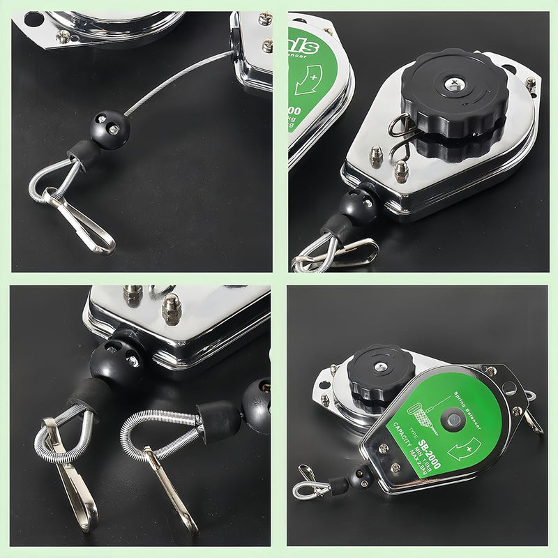 Ubric Retractable Spring Balancer Holder for Tool Fixture Spring Balancer 1.5 to 3 kg Bearing Retractable Tool Holder Hanging