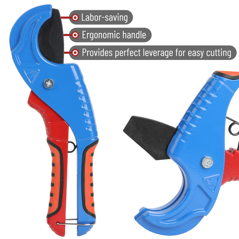 [Australia - AusPower] - Bates- PEX Pipe Cutter, Cutting Range 1/8"-1-5/8", PEX Tool, PEX Tools, Rubber Hose Cutter Tool, PEX Cutter Tool, PEX Cutters, Plastic Pipe Cutter, Pipe Cutters Plumbing, Tube Cutter 