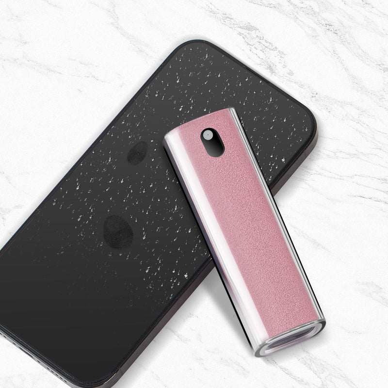 [Australia - AusPower] - YTT Screen Cleaner, All-in-One Spray & Wipe Cleaner, with Transparent Protective Shell for All Phones, Laptop and Tablet Screens (Pink) Pink 